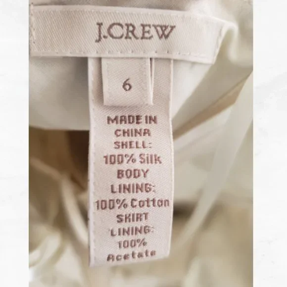 J.Crew Strapless Silk Dress Size 6 - Picture 6 of 7